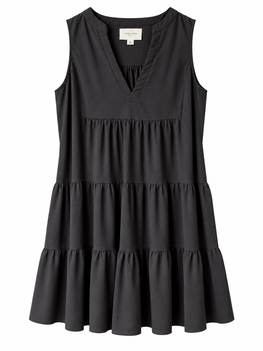Pomander Place Kenzo Black Sleeveless Tiered Dress Size L